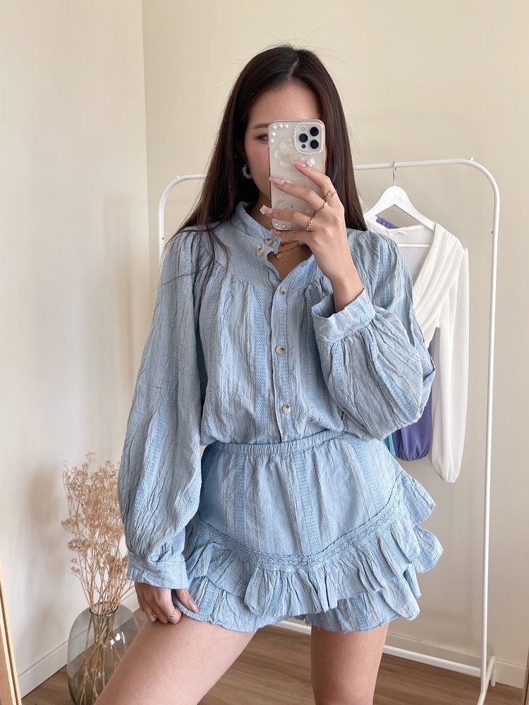 Capri Ruffle Skort / Blue