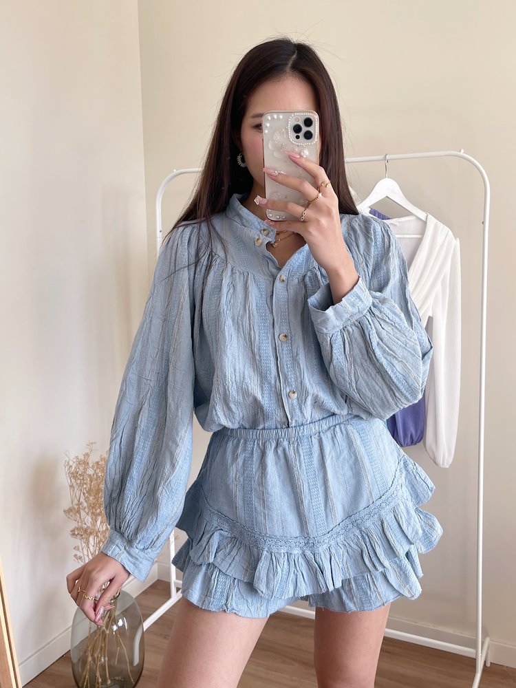 Capri Ruffle Skort / Blue