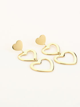Gold Wild At Heart Earrings
