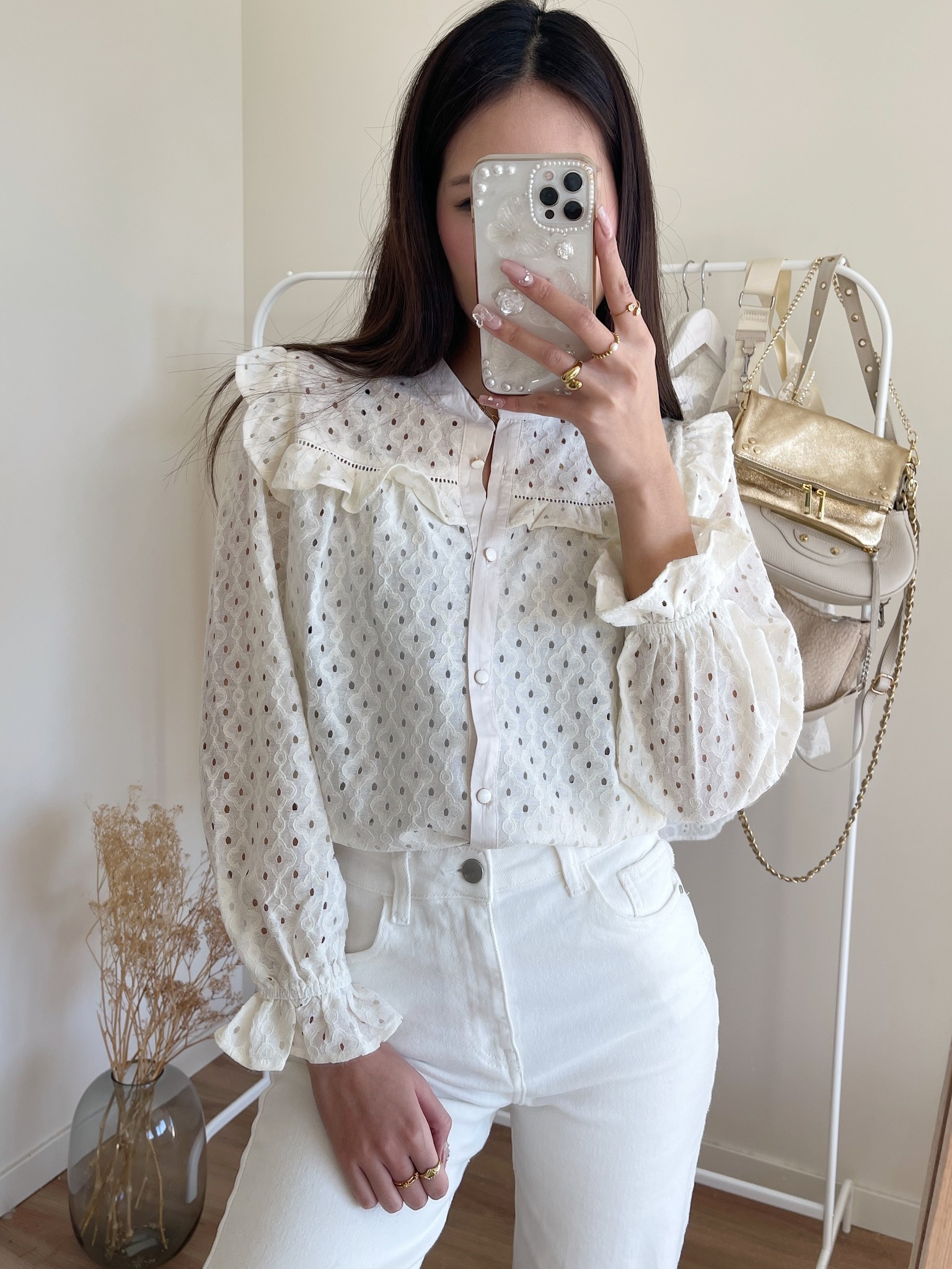 Solenne Embroidered Blouse / Cream - Hello My Love Solenne Embroidered Blouse / Cream - Hello My Love