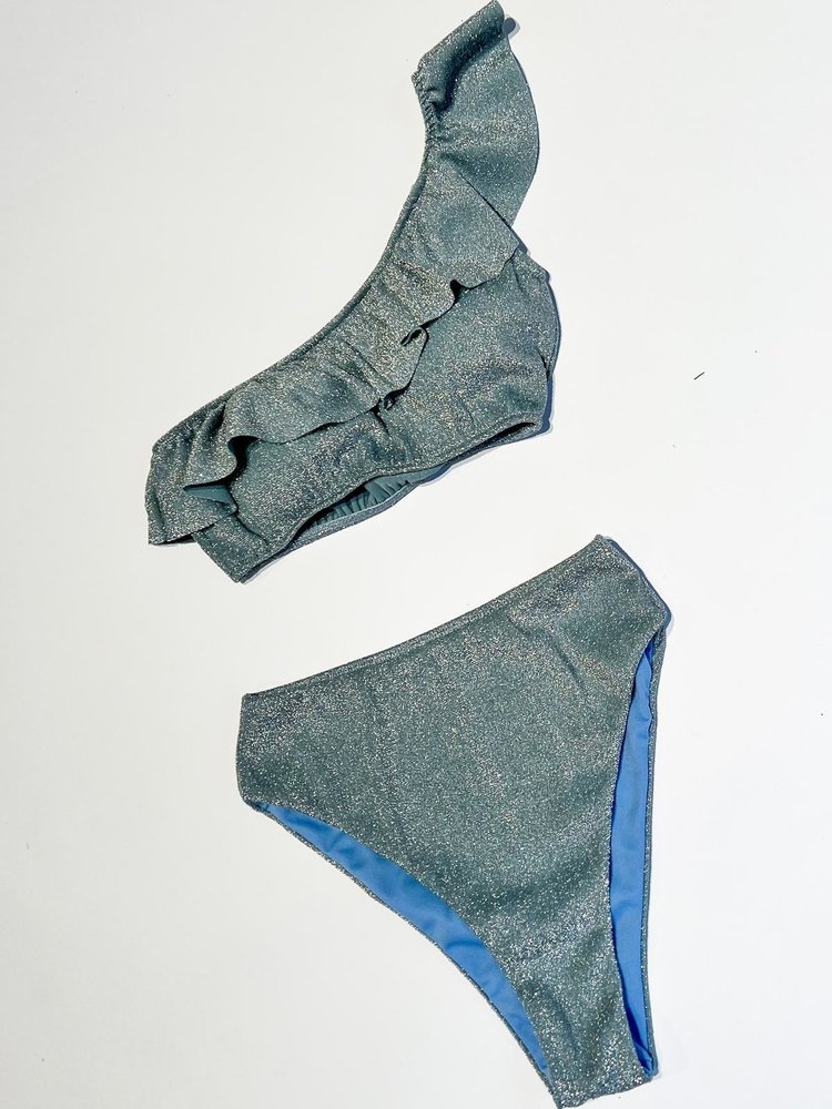 Amalfi Glitter Bikini Set / Ice Blue