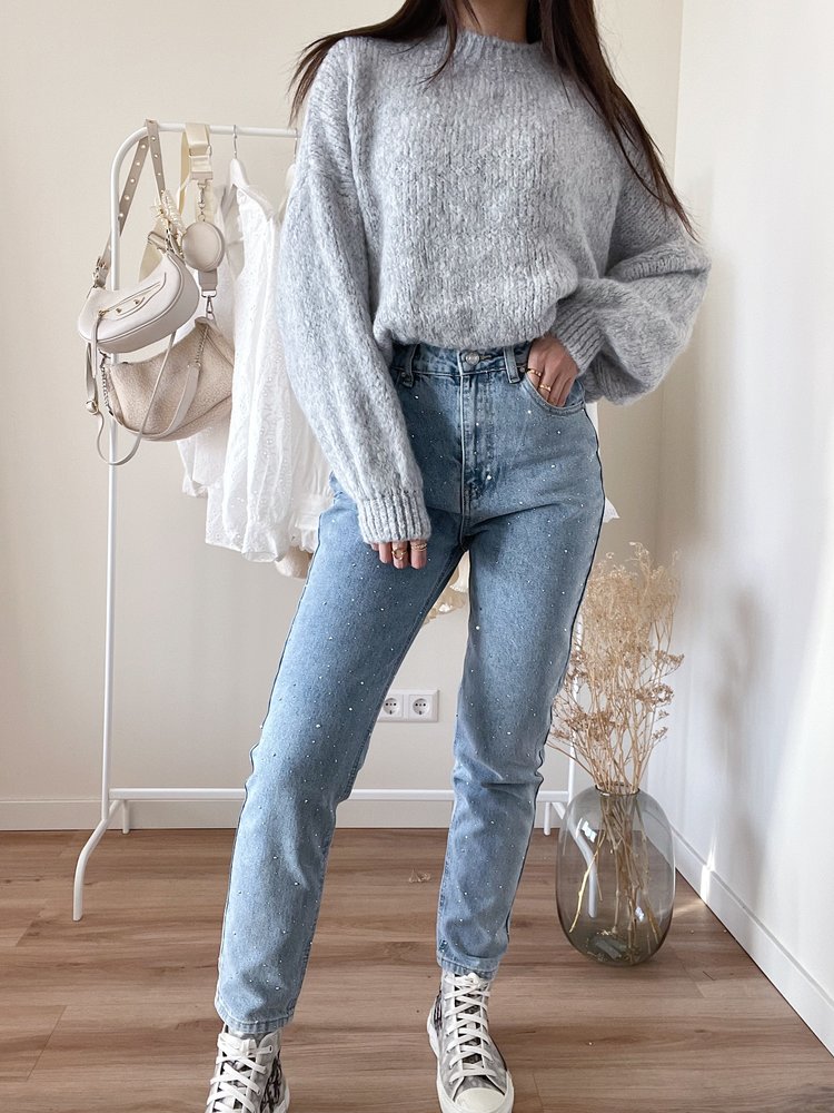 Lois Sparkle Mom Jeans / Blue
