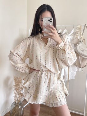 Auri Ruffle Skort / Beige