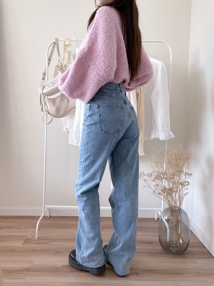 Lynn Sparkle Wide Leg Jeans / Blue