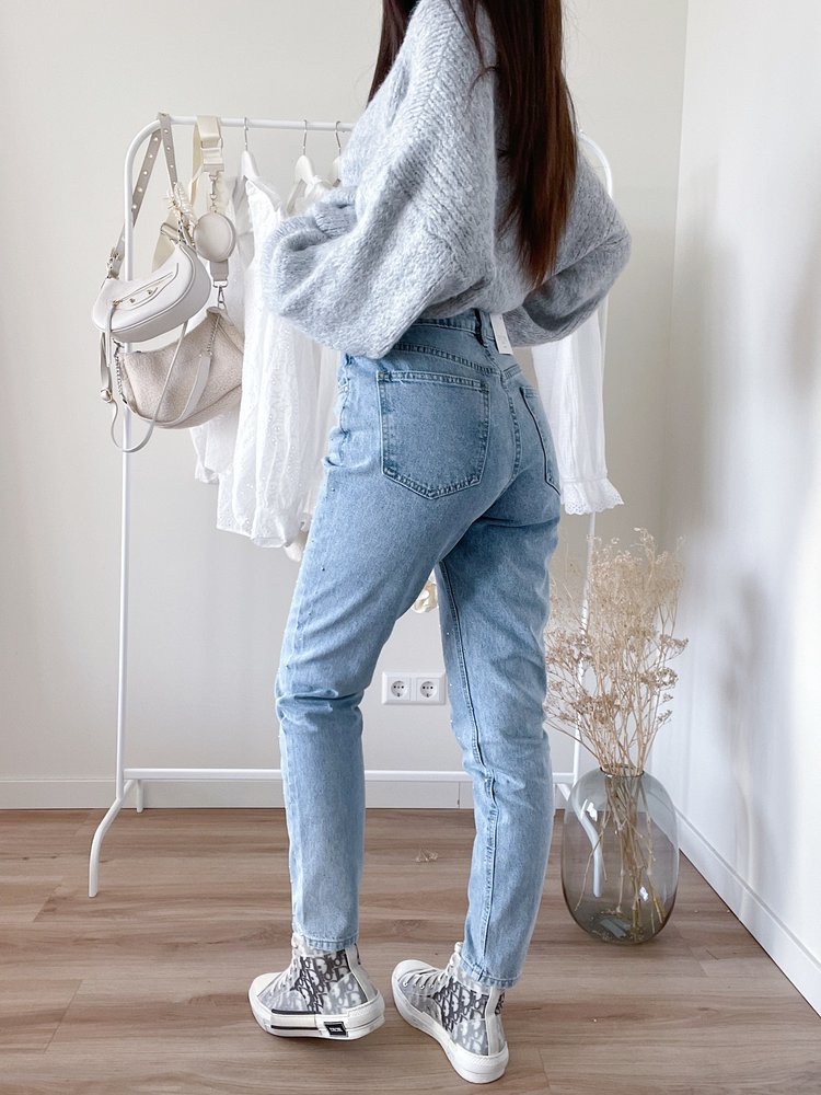 Lois Sparkle Mom Jeans / Blue