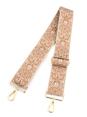 Yul Flower Bag Strap / Brown