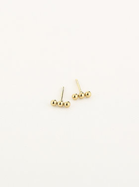 Gold Tiny Balls Stud Earrings