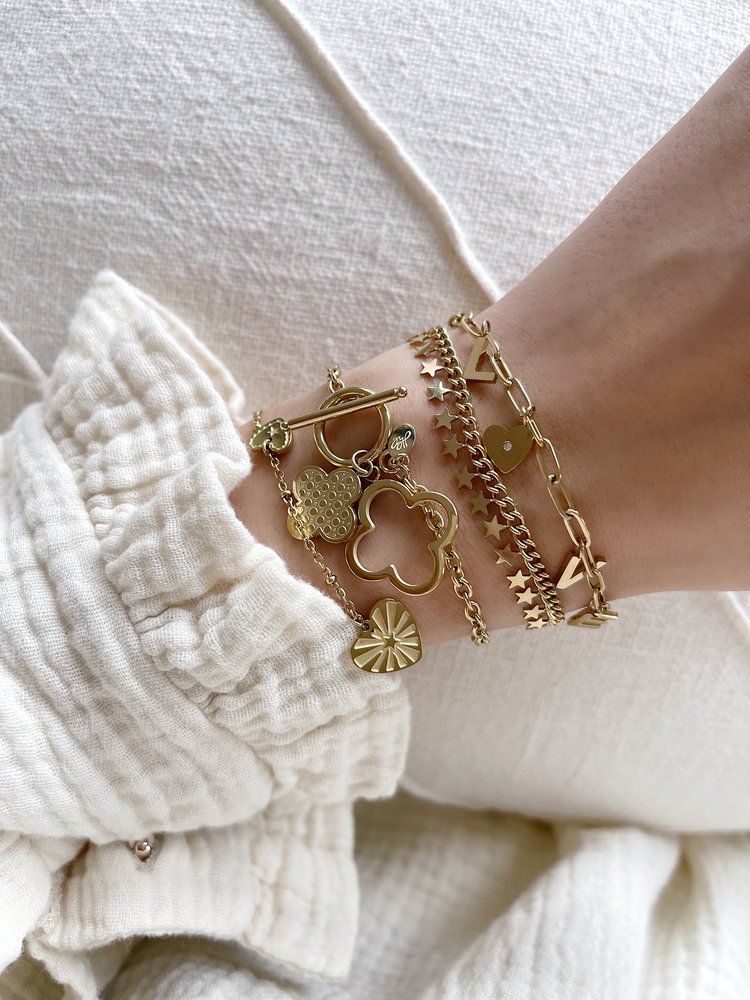 Gold Cosmic Heart Bracelet