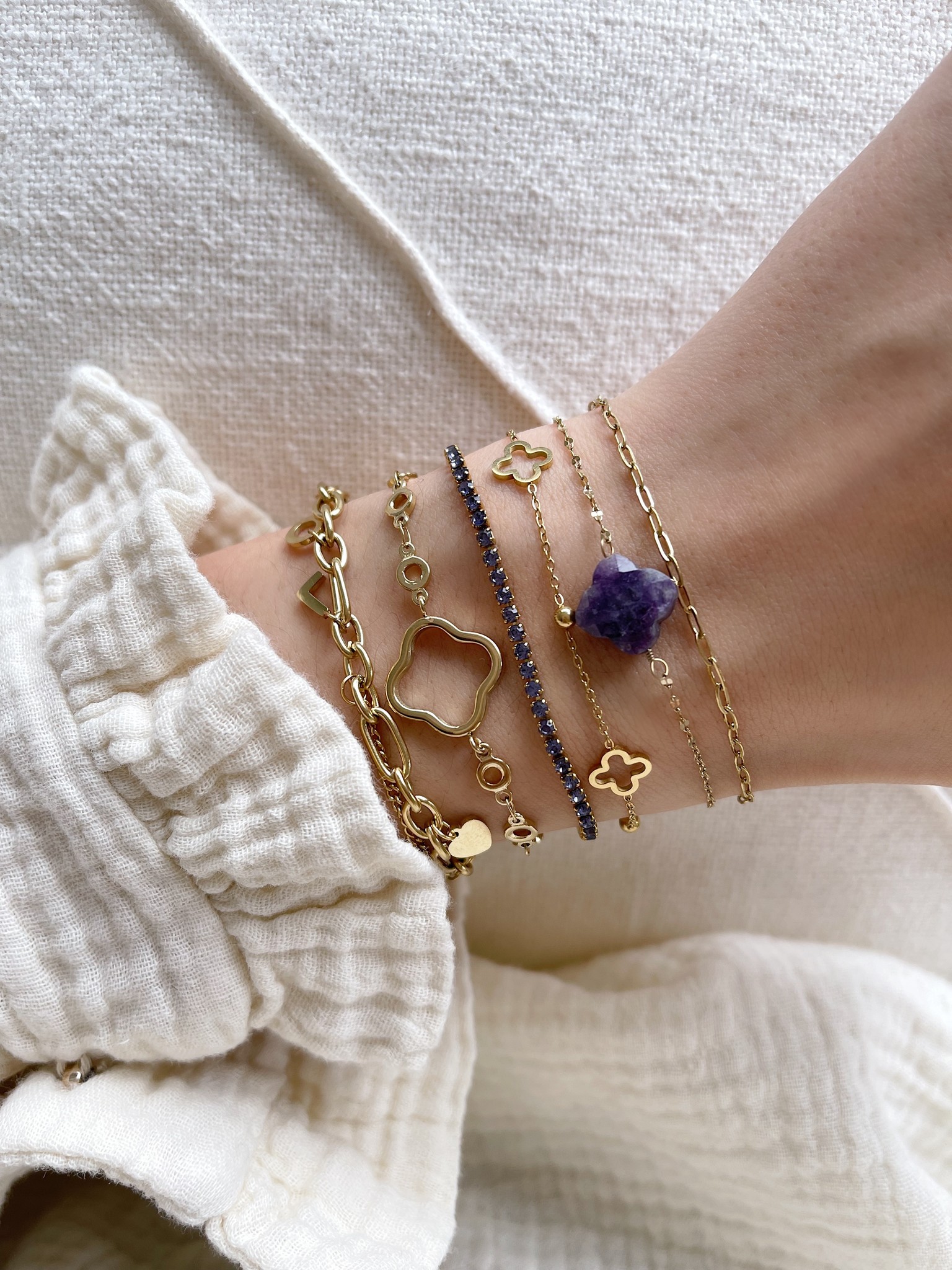 Gold Pearl Chunky Link Chain Bracelet – Dandelion Jewelry