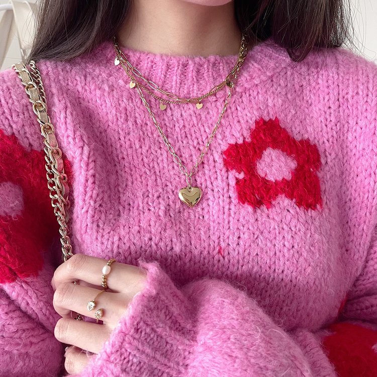 Gold Heart Pendant Necklace