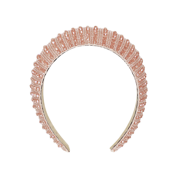 Chiara Rhinestone Headband / Pink