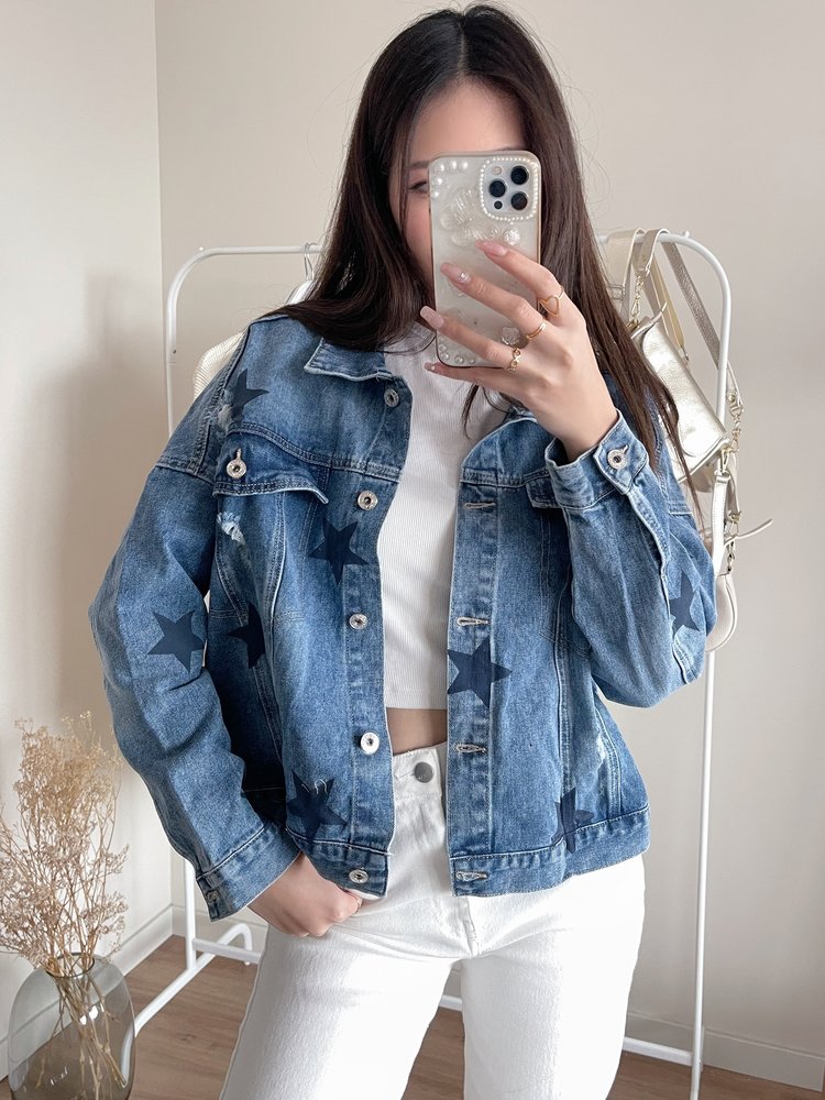 Ziza Star Denim Jacket / Blue