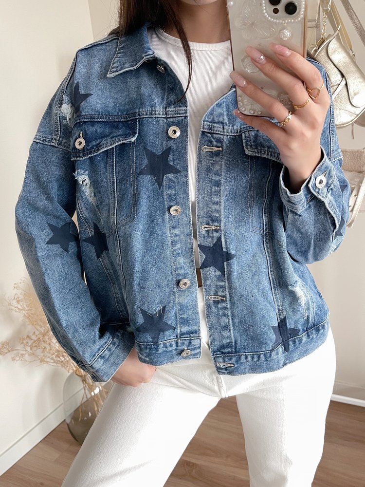Ziza Star Denim Jacket / Blue