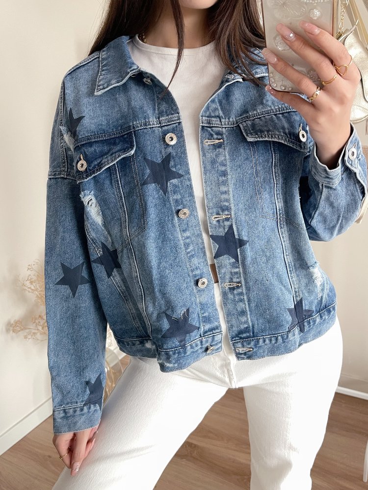 Ziza Star Denim Jacket / Blue