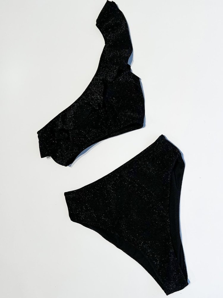 Amalfi Glitter Bikini Set / Black
