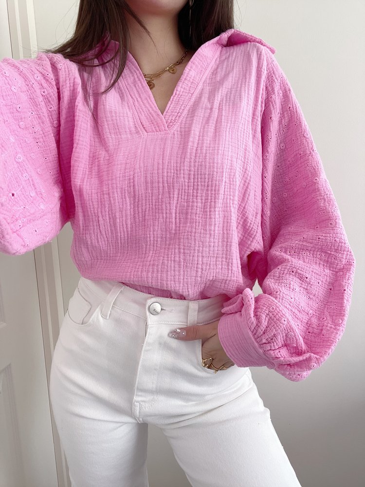 Jurin Oversized Blouse / Pink
