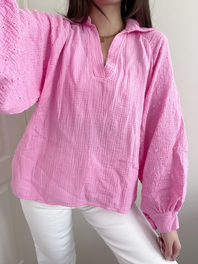 Jurin Oversized Blouse / Pink