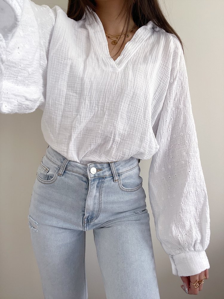 Jurin Oversized Blouse / White