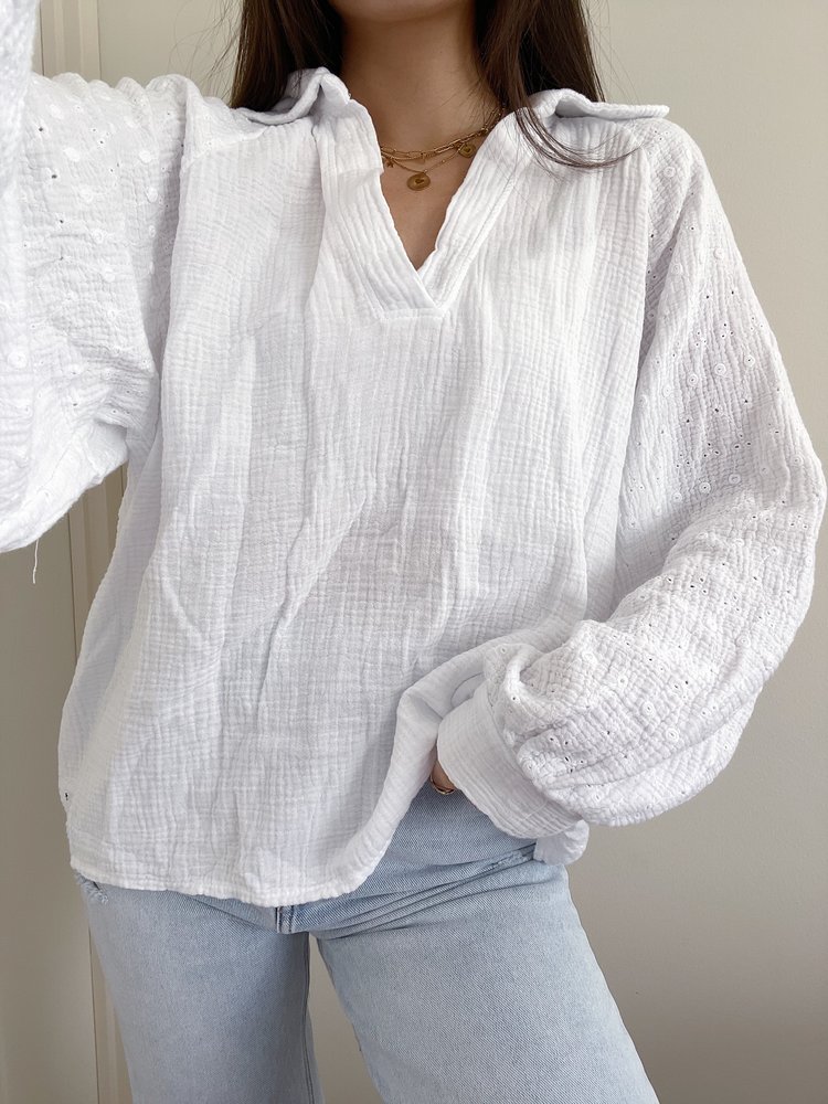 Jurin Oversized Blouse / White