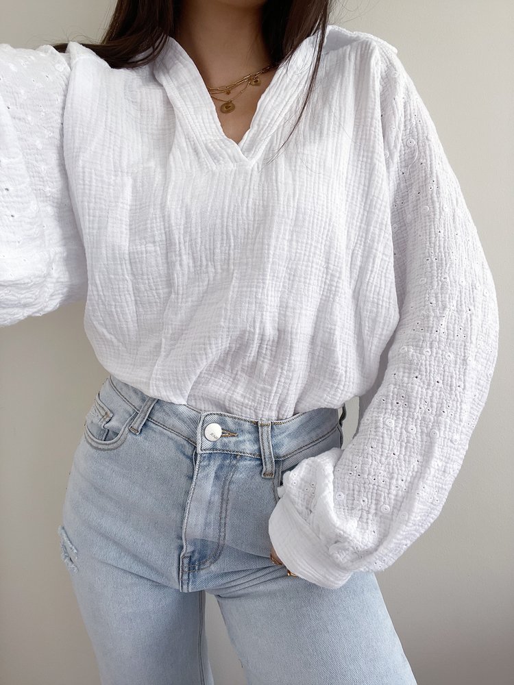 Jurin Oversized Blouse / White