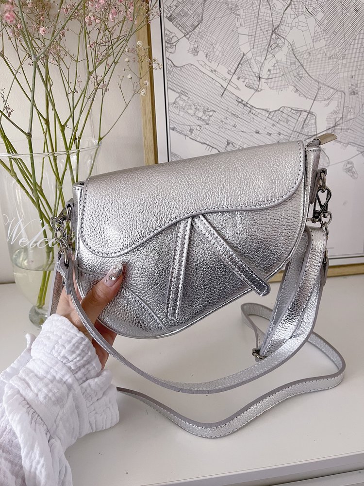 Lulu Moon Bag / Metallic Silver