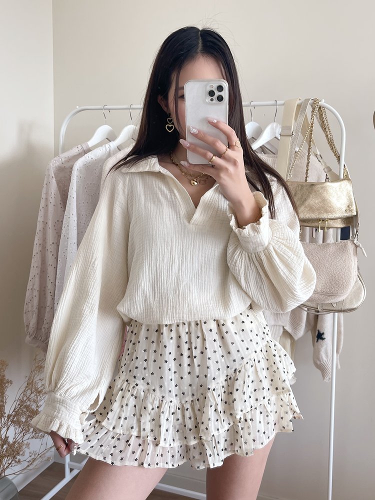 Manu Star Ruffle Skort / Beige