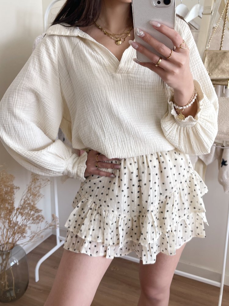 Manu Star Ruffle Skort / Beige