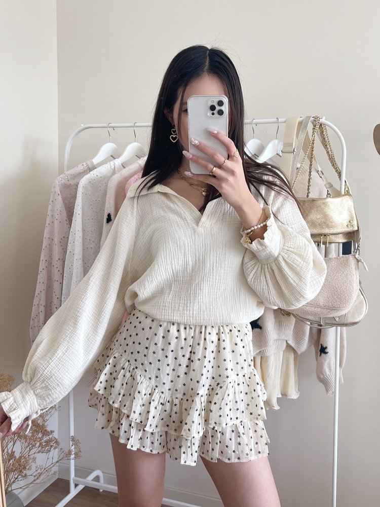 Manu Star Ruffle Skort / Beige