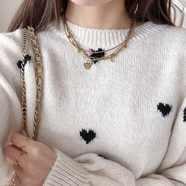 Gold Cosmic Heart Necklace