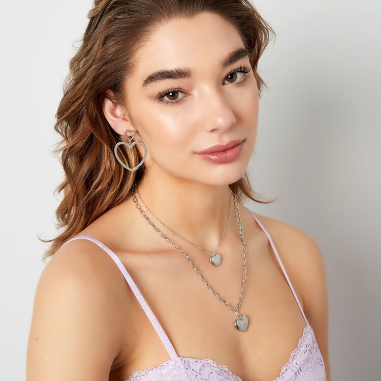 Silver Heart Pendant Necklace