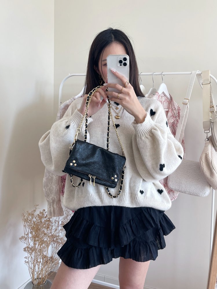 Savage Crossbody Chain Bag / Black