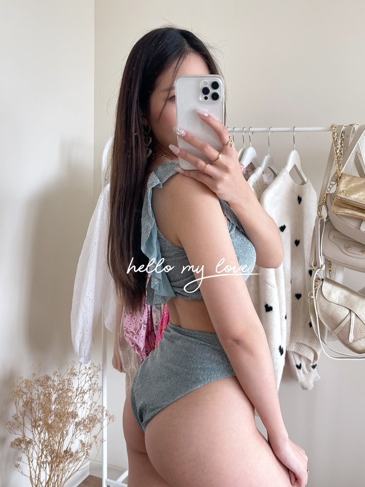Amalfi Glitter Bikini Set / Ice Blue