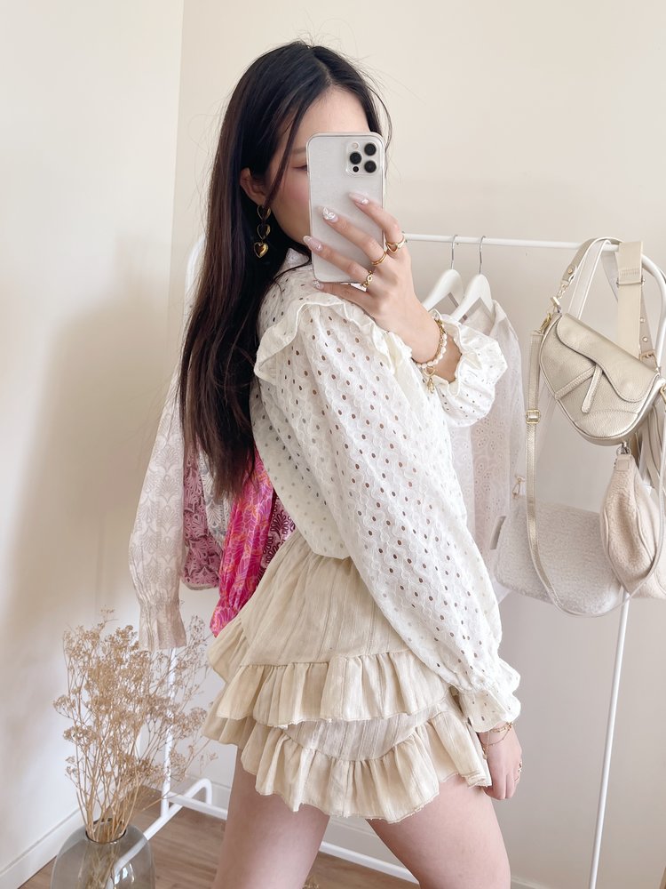 Florence Ruffle Skort / Beige