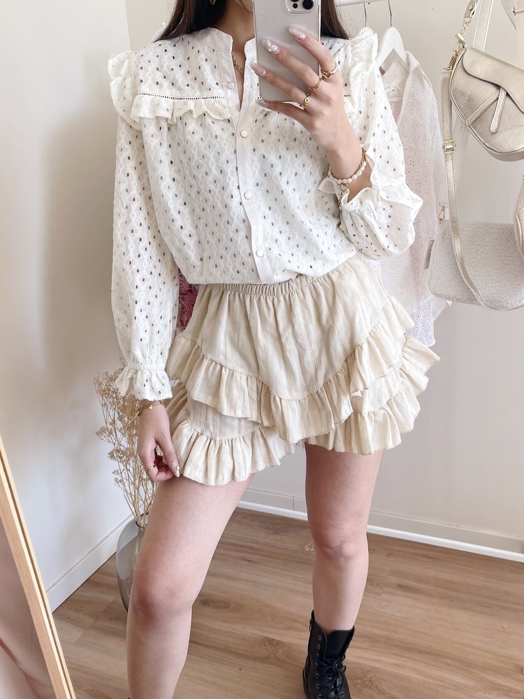 Florence Ruffle Skort / Beige