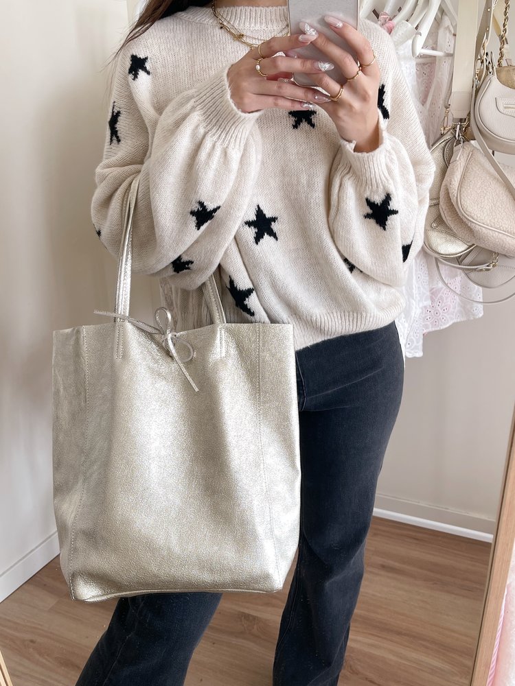 Franka Shopper Shoulder Bag / Metallic Gold