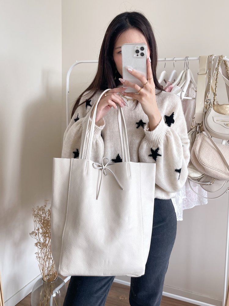 Franka Shopper Shoulder Bag / Ecru