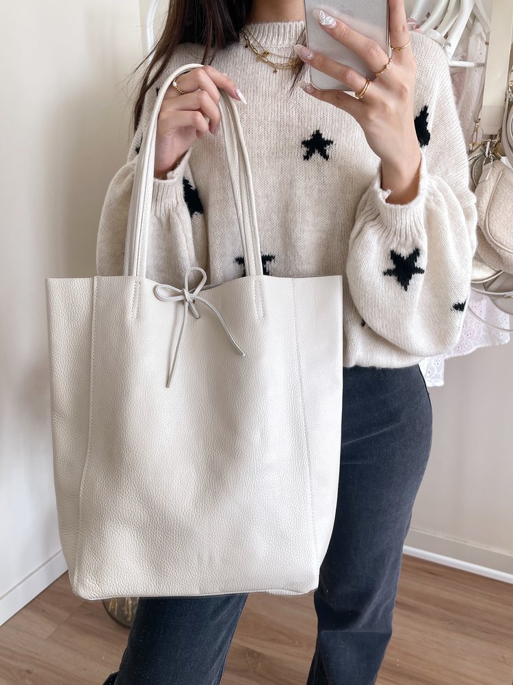 Franka Shopper Shoulder Bag / Ecru