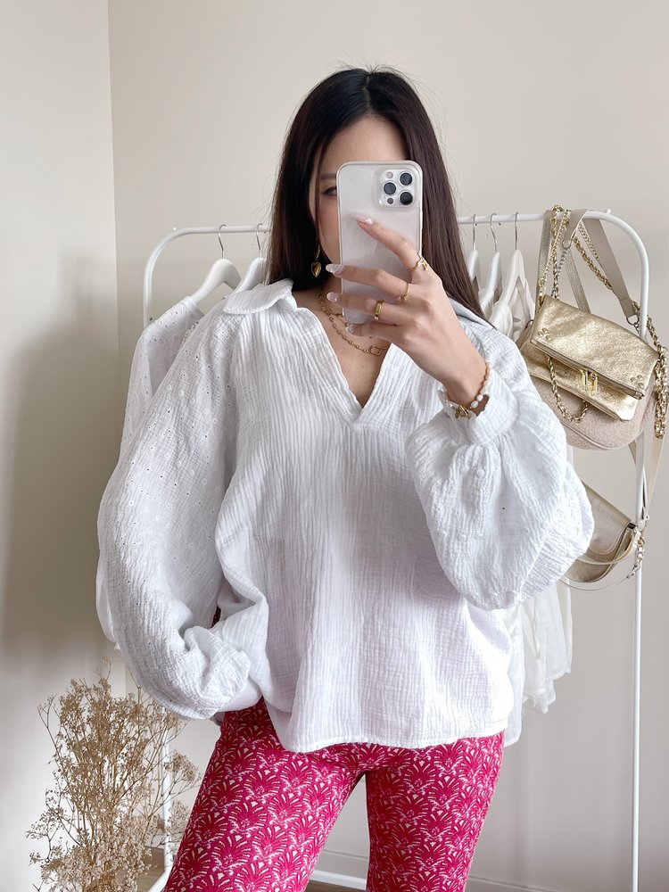 Jurin Oversized Blouse / White