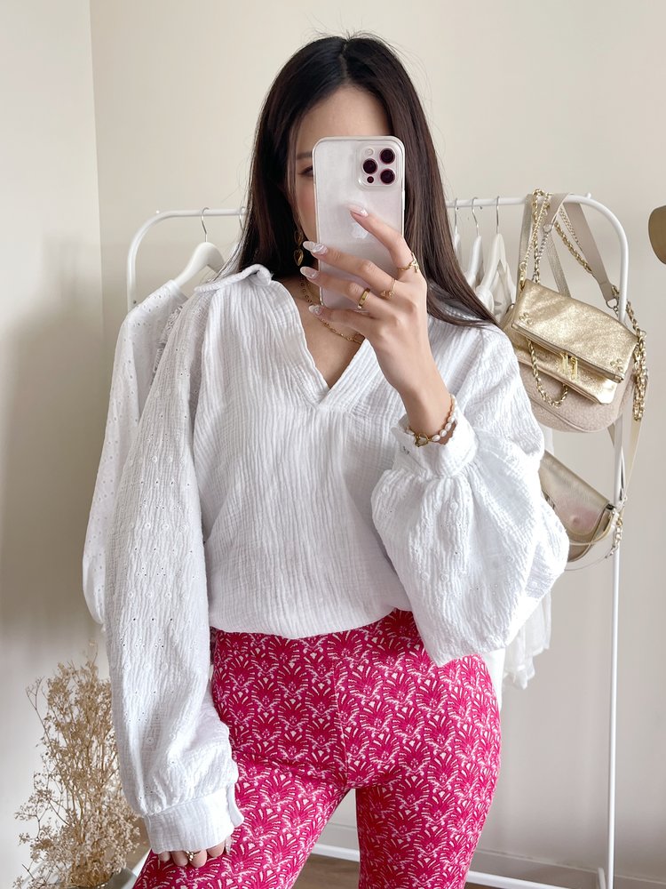 Jurin Oversized Blouse / White