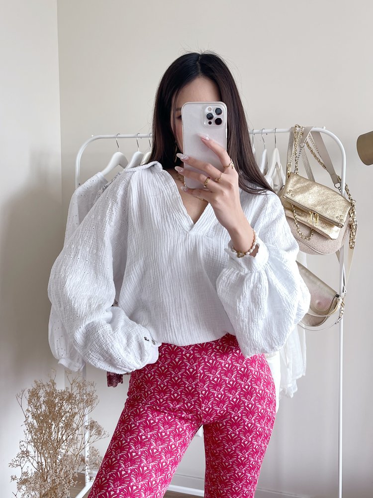 Jurin Oversized Blouse / White