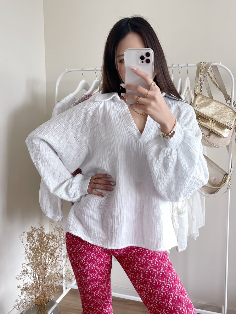 Jurin Oversized Blouse / White