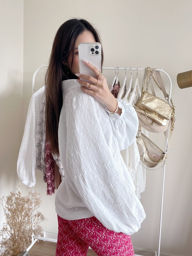 Jurin Oversized Blouse / White