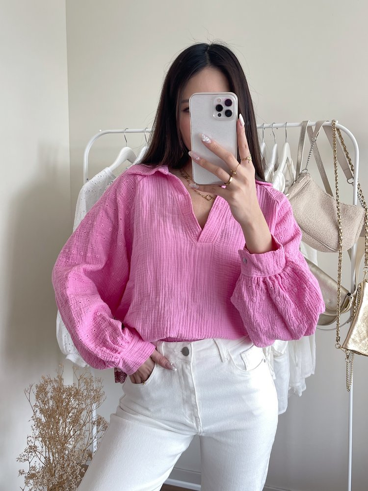 Jurin Oversized Blouse / Pink