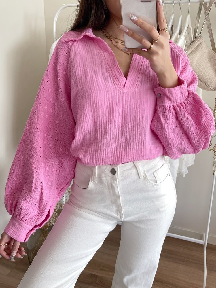 Jurin Oversized Blouse / Pink