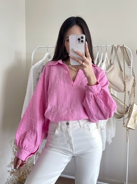 Jurin Oversized Blouse / Pink
