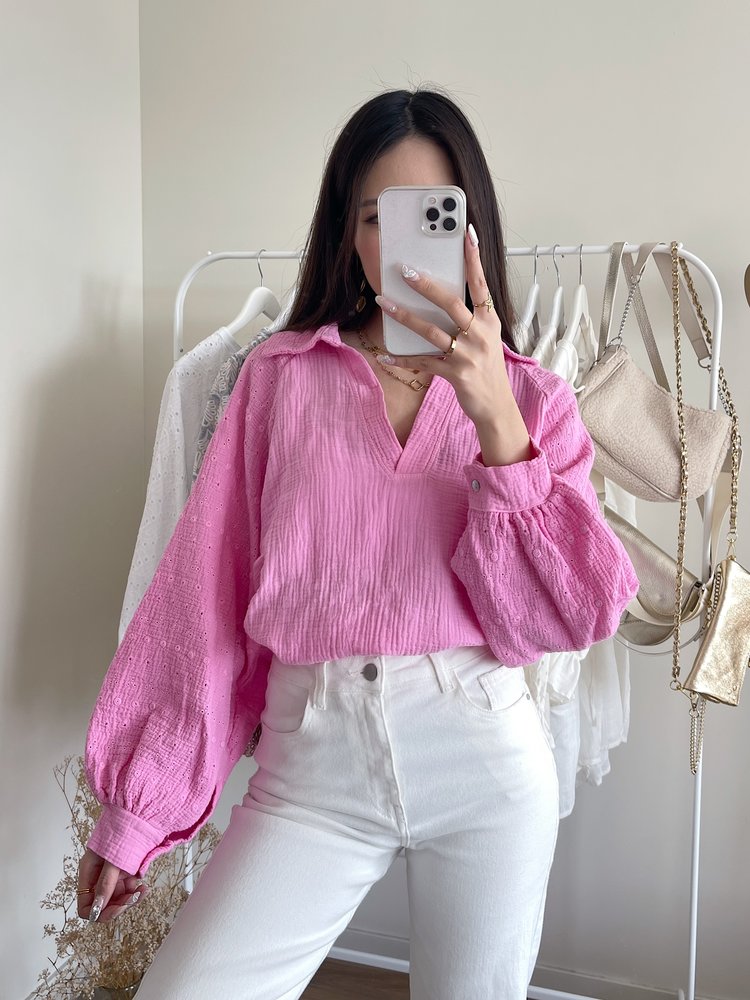 Jurin Oversized Blouse / Pink