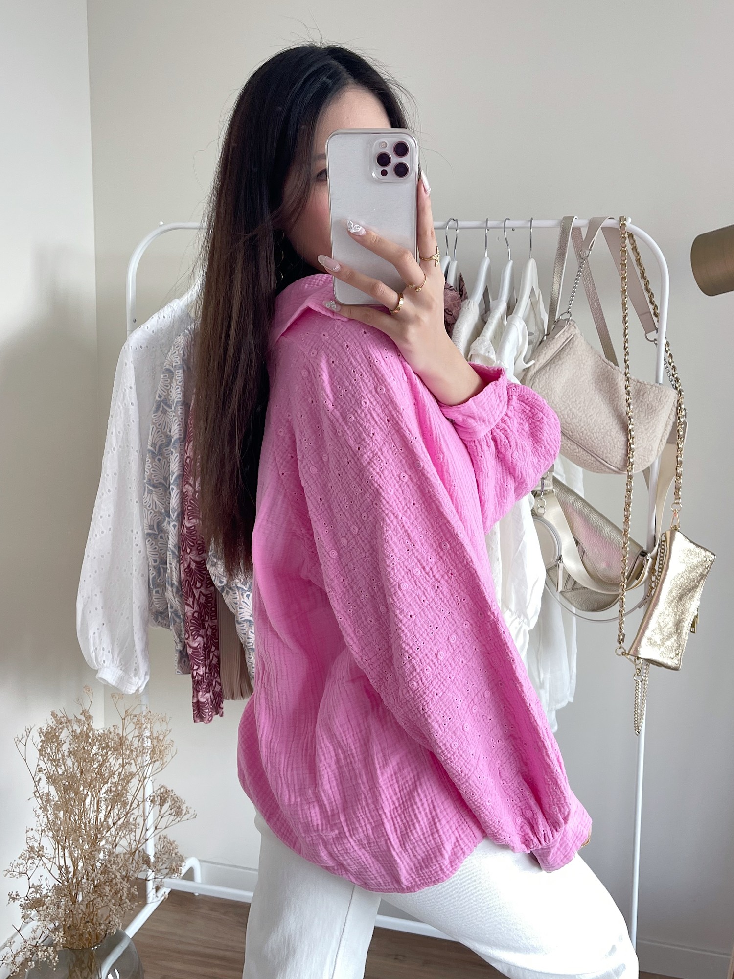 Jurin Oversized Blouse / Pink - Hello My Love