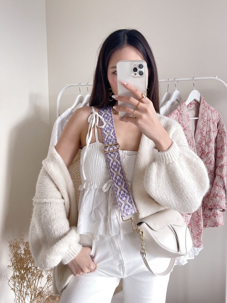 Nia Aztec Bag Strap / Lilac