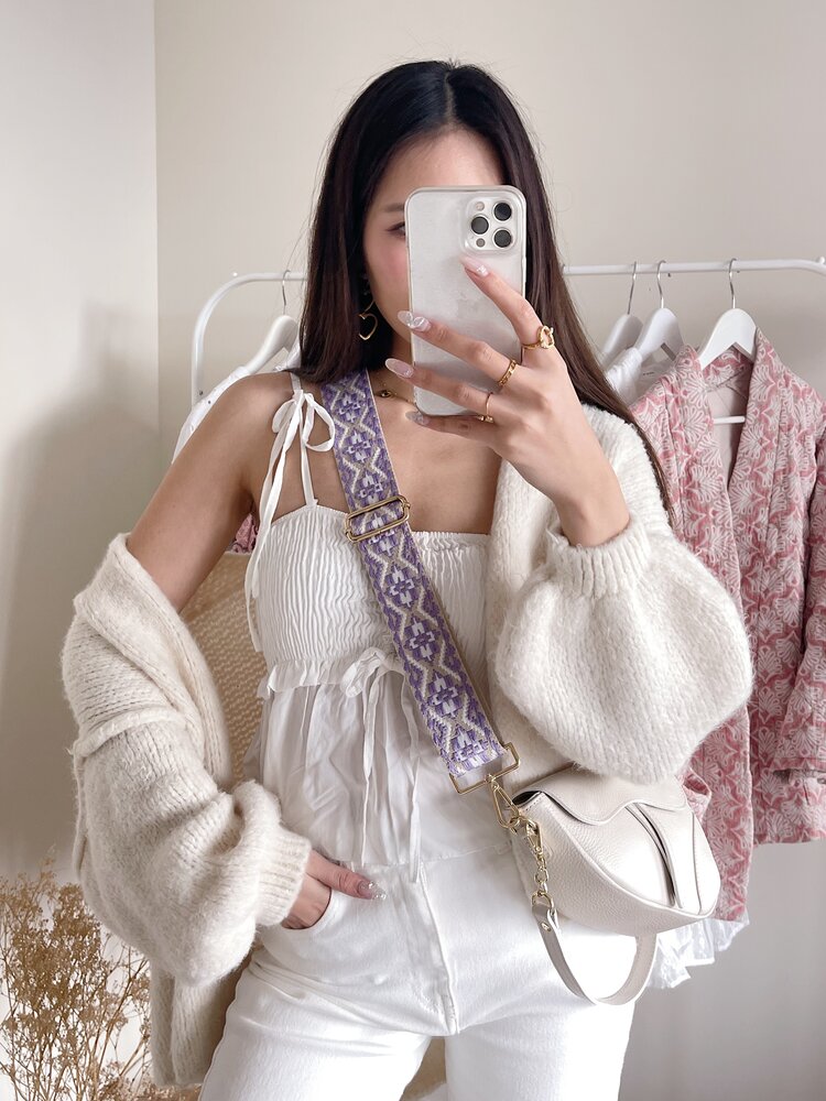 Nia Aztec Bag Strap / Lilac