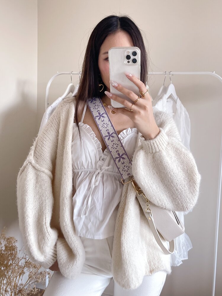 Yul Flower Bag Strap / Lilac